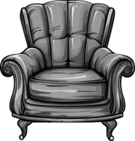 AI generated Arm chair clipart design illustraion png