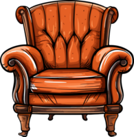 AI generated Arm chair clipart design illustraion png