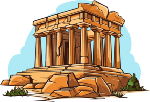 AI generated Ancient temple clipart design illustration png