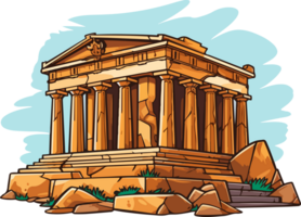 ai generato antico tempio clipart design illustrazione png