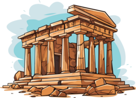 ai generato antico tempio clipart design illustrazione png