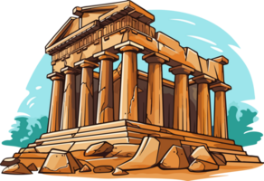 AI generated Ancient temple clipart design illustration png