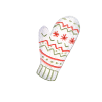 Watercolor winter mittens png