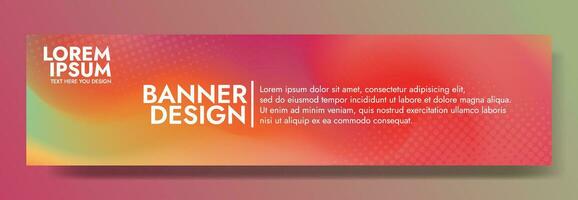 Abstract orange green banner color with a unique wavy design. It is ideal for creating eye catching headers, promotional banners, and graphic elements with a modern and dynamic look. vector