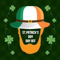 St. Patrick's Day Off illustration vector background. Vector eps 10