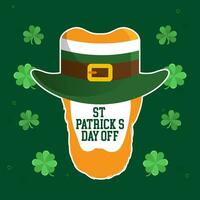 St. Patrick's Day Off illustration vector background. Vector eps 10