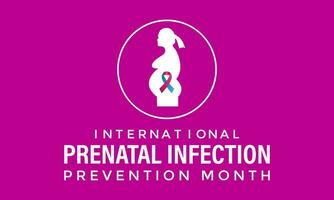 prenatal infección prevención mes es observado cada año en febrero. bandera, póster, tarjeta, antecedentes diseño. vector