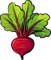 AI generated Beetroot clipart design illustration png