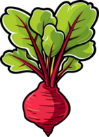 AI generated Beetroot clipart design illustration png