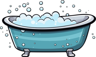 AI generated Bathtub clipart design illustration png