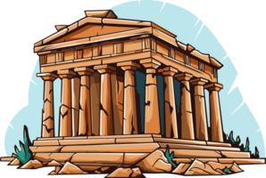 AI generated Ancient temple clipart design illustration png