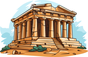 ai generato antico tempio clipart design illustrazione png