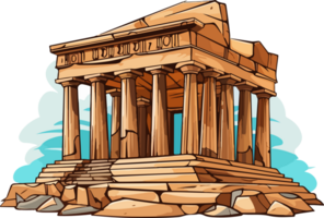 ai generato antico tempio clipart design illustrazione png