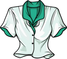 AI generated Blouse clipart design illustration png