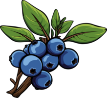 AI generated Blueberries clipart design illustration png