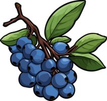 AI generated Blueberries clipart design illustration png