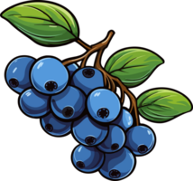 AI generated Blueberries clipart design illustration png