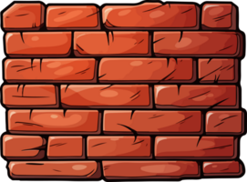 AI generated Brick wall clipart design illustration png