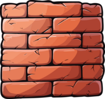 AI generated Brick wall clipart design illustration png