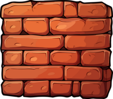 AI generated Brick wall clipart design illustration png