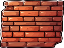 AI generated Brick wall clipart design illustration png