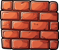 AI generated Brick wall clipart design illustration png