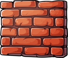 AI generated Brick wall clipart design illustration png