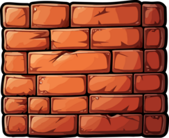 AI generated Brick wall clipart design illustration png