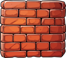 AI generated Brick wall clipart design illustration png