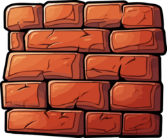 AI generated Brick wall clipart design illustration png