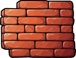 AI generated Brick wall clipart design illustration png