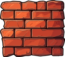 AI generated Brick wall clipart design illustration png