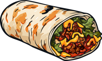 ai gerado burrito clipart Projeto ilustração png