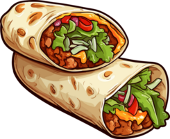 ai gegenereerd burrito clip art ontwerp illustratie png