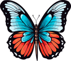 AI generated Butterfly clipart design illustration png