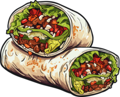 ai generiert Burrito Clip Art Design Illustration png