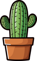 AI generated Cactus clipart design illustration png