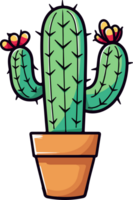 AI generated Cactus clipart design illustration png