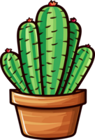 AI generated Cactus clipart design illustration png