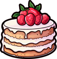 ai généré gâteau tranche clipart conception illustration png