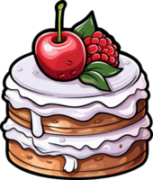 AI generated Cake slice clipart design illustration png