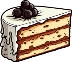 AI generated Cake slice clipart design illustration png
