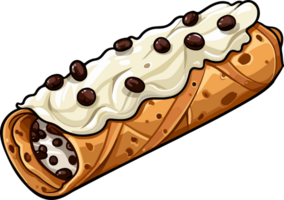 AI generated Cannoli clipart design illustration png