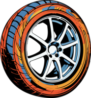 ai gerado carro pneu clipart Projeto ilustração png