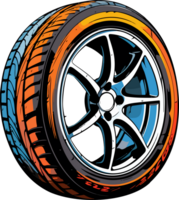 AI generated Car tyre clipart design illustration png