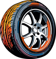 AI generated Car tyre clipart design illustration png