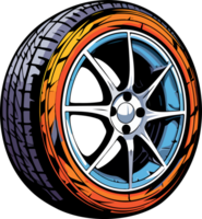 AI generated Car tyre clipart design illustration png