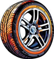 AI generated Car tyre clipart design illustration png