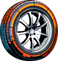 AI generated Car tyre clipart design illustration png