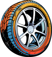 AI generated Car tyre clipart design illustration png